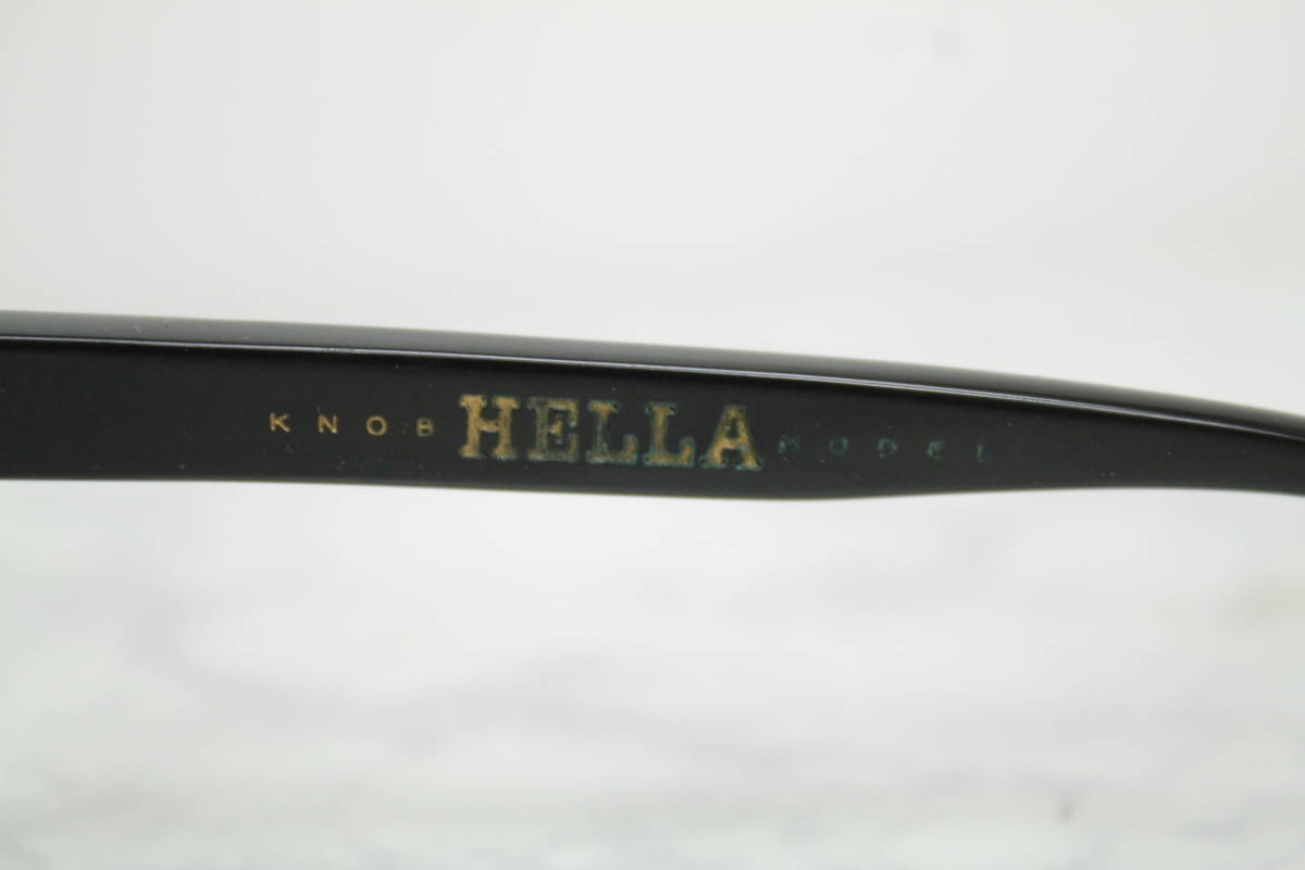 UNCROWD/アンクラウド KNOB HELLAモデル 黒セルフレーム サングラス ケース付 度なし UNCROWD HELLA | ヘラ2 メガネ [BLACK&frasl;BLUE]