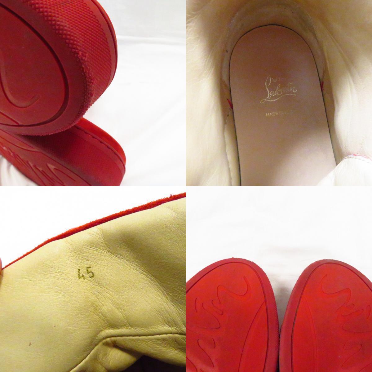 Th クリスチャンルブタン 靴 スパイク スエード ハイカットスニーカー レッド系 サイズ45 メンズ Christian Louboutin 男性用 売買されたオークション情報 Yahooの商品情報をアーカイブ公開 オークファン Aucfan Com
