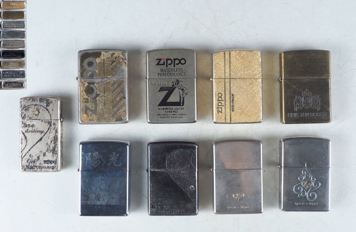 bu64_旧家初出 ヴィンテージ ジッポ ZIPPOライターまとめて9個