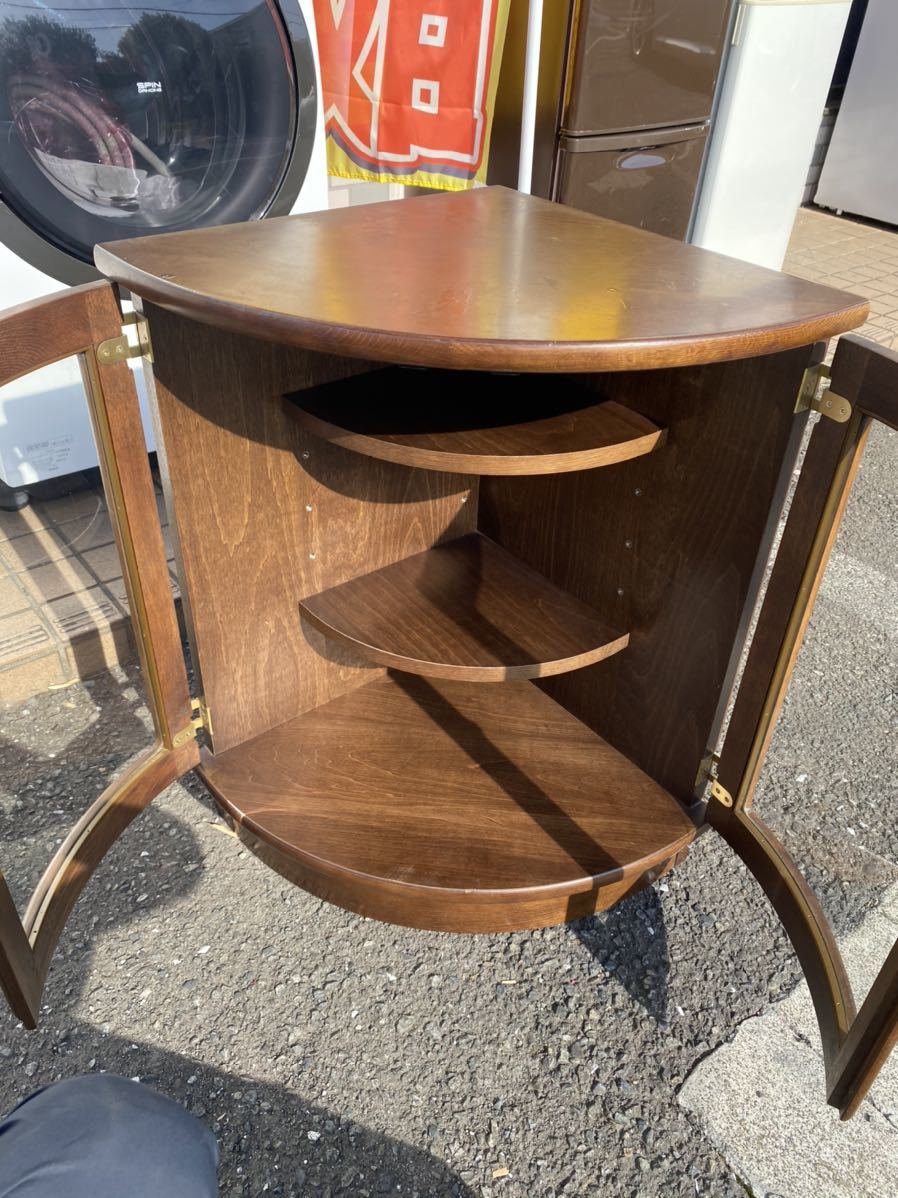 ☆karimoku カリモク コーナーラック 飾り棚 収納棚 レトロ ビンテージ