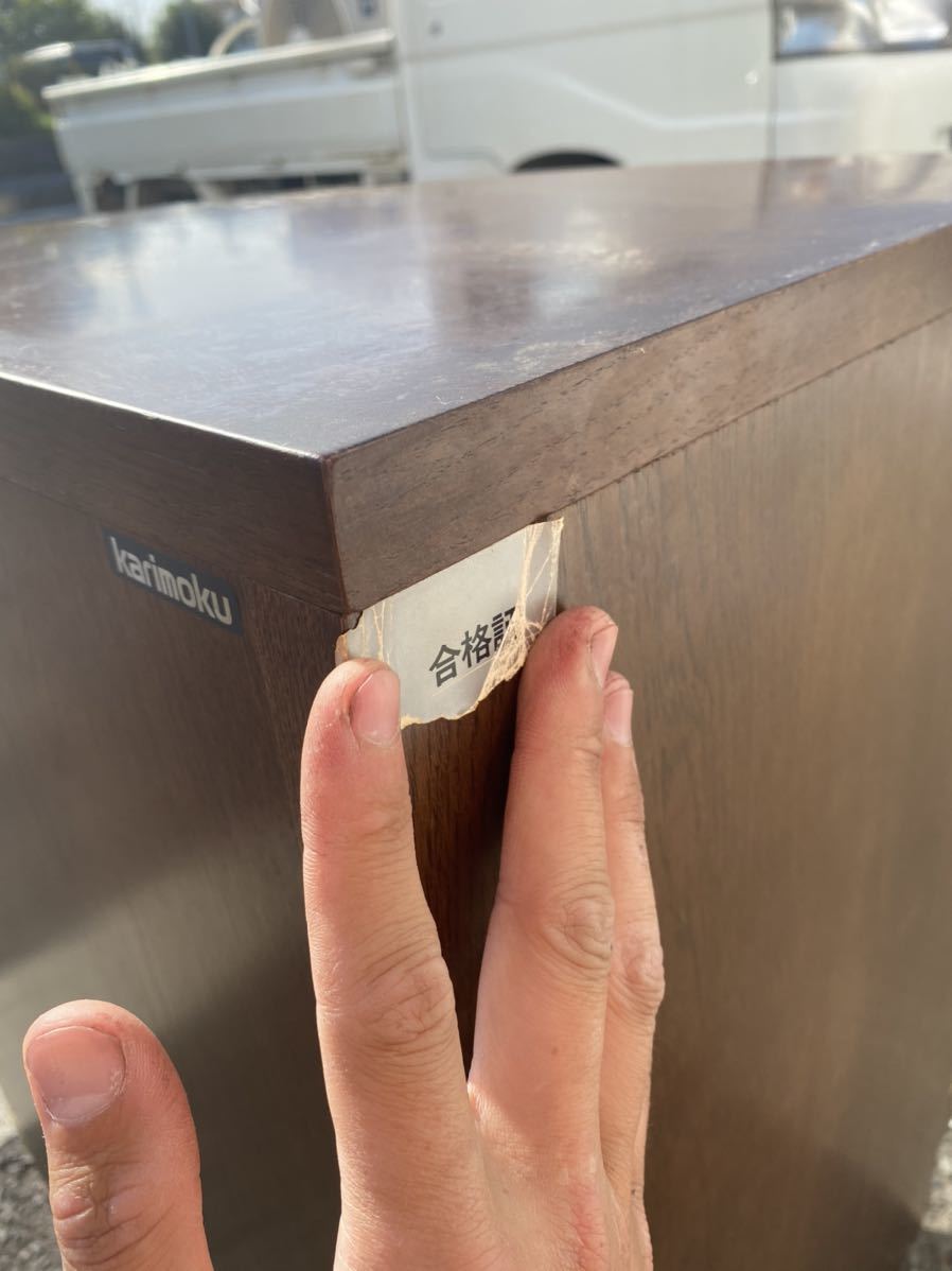 カリモク karimoku コーナーラック 三角コーナー 収納棚 電話台 木製
