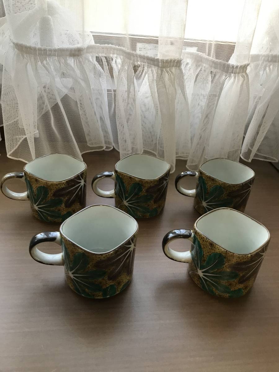九谷焼 美山 コーヒーカップ ソーサー 5客セット