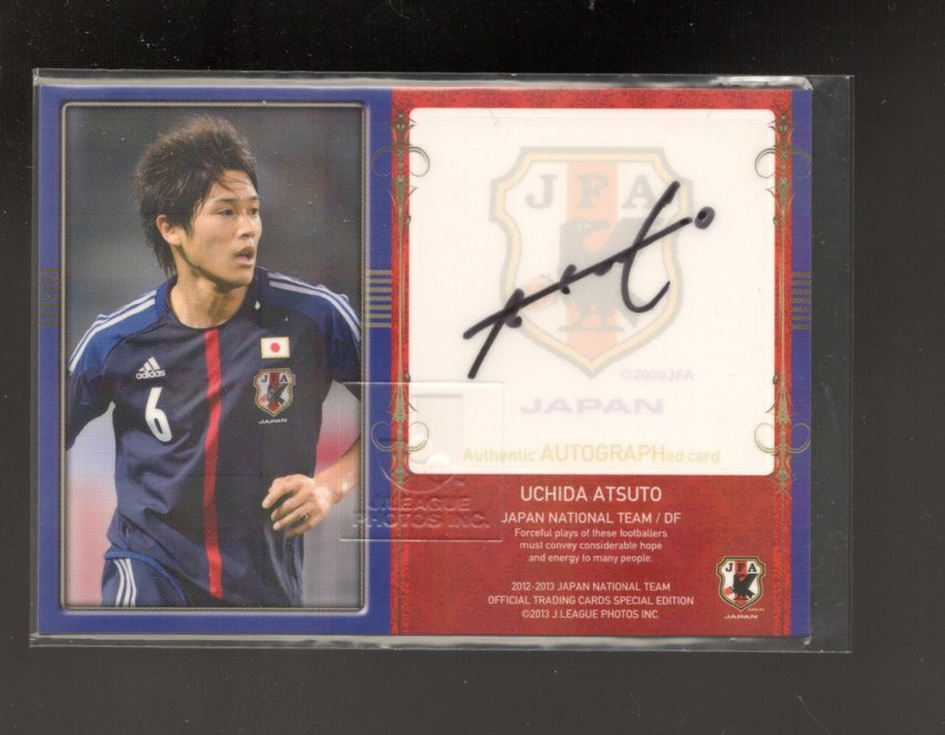 2012-13 サッカー日本代表 内田篤人 直筆サインカード 23/50(シングル 