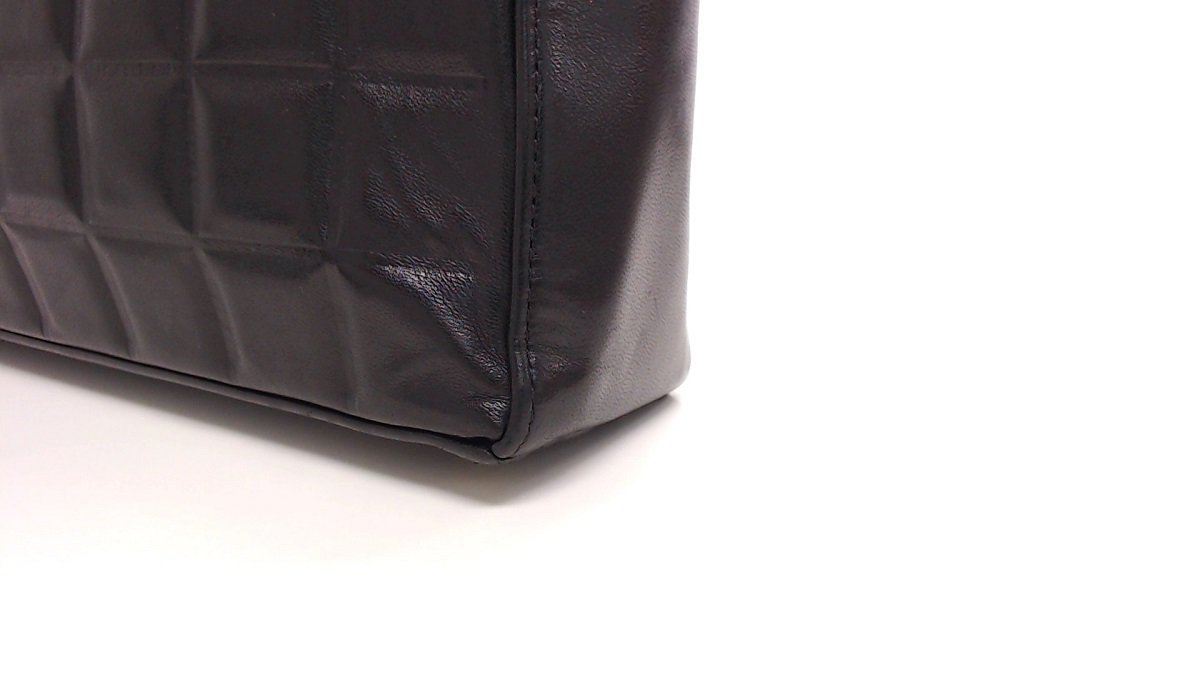 1円超美品☆シャネル☆ラムスキン　チョコバー　32㎝　トート　黒　G金具【CHANEL】 CHANEL シャネル チョコバー チョコバーミニフラップキューブラインストーン A15316 60回払いまで金利0%シャネル