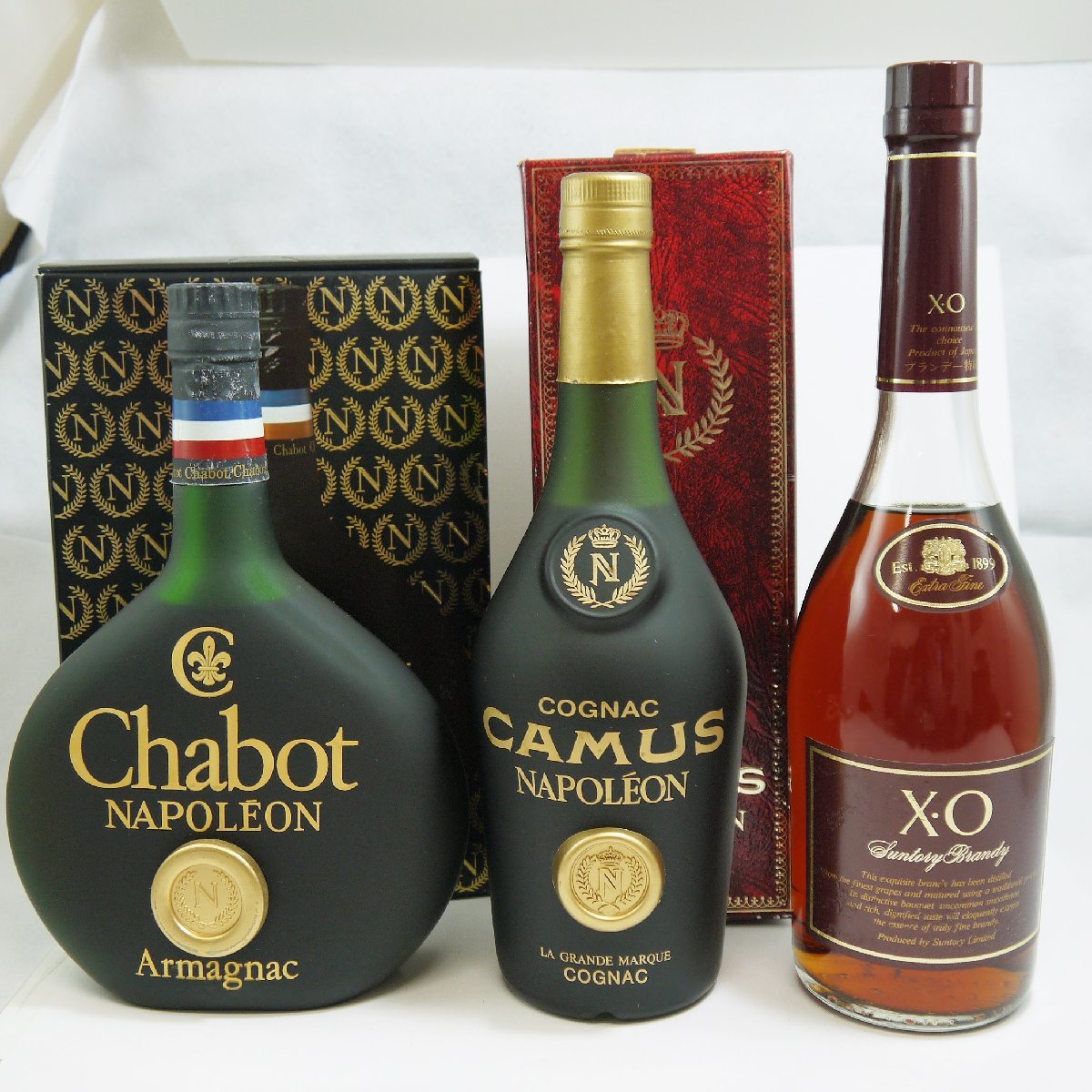 NAPOLEON BRNDY 3種類 未開栓>箱付 カミュ3種 箱付3本セット XO NAPOLEON BRNDY 3種類 未開栓>箱付 カミュ3種 箱付3本セット XO