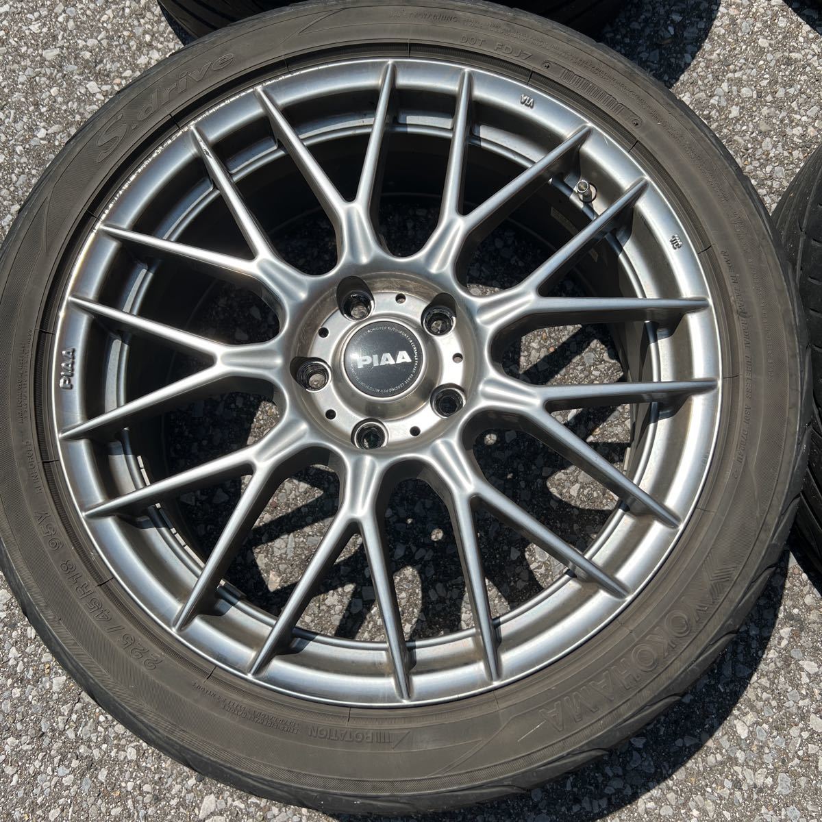 PIAA アルミホイール タイヤセット ノーマルタイヤ 溝なし 225/45 R18 