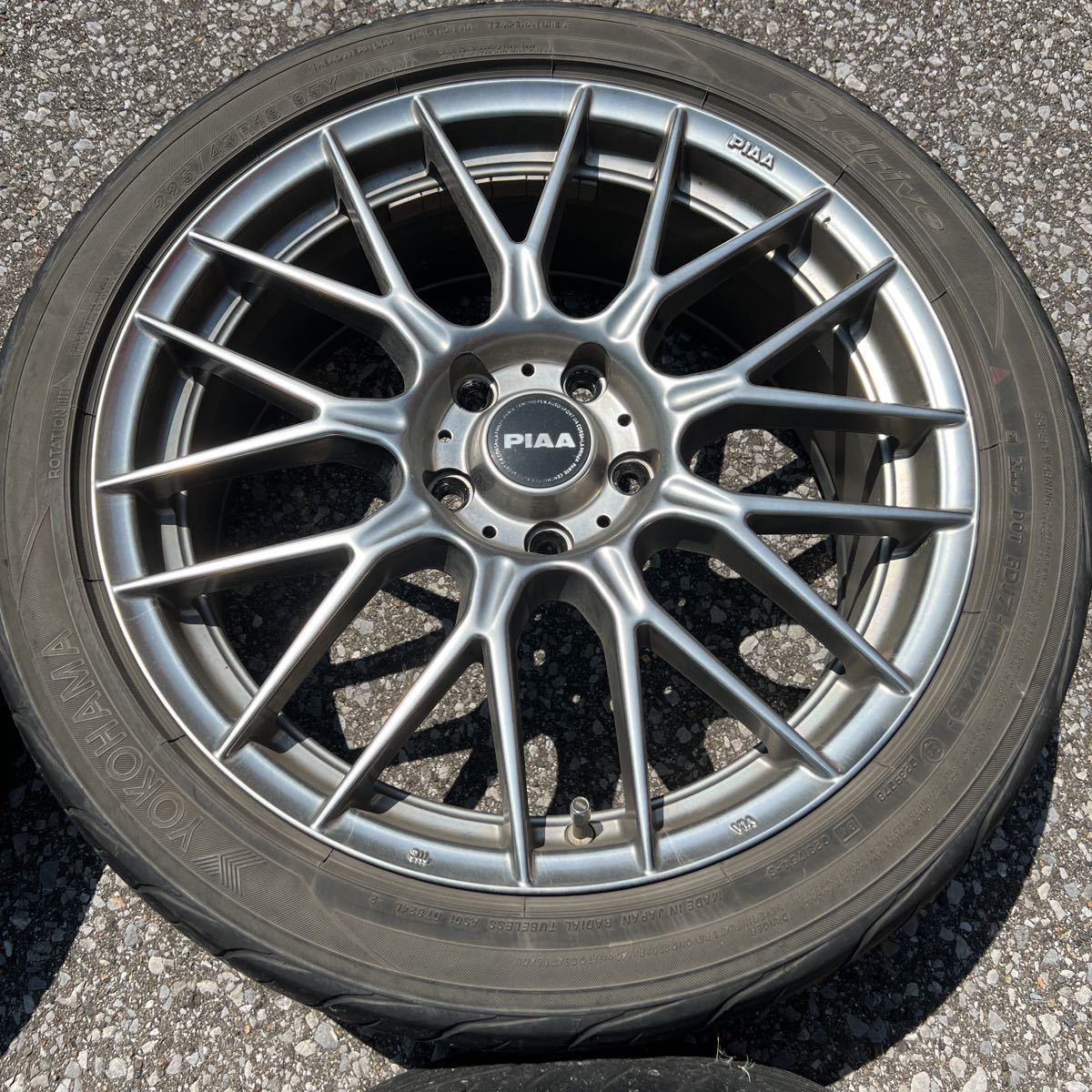 PIAA アルミホイール タイヤセット ノーマルタイヤ 溝なし 225/45 R18 