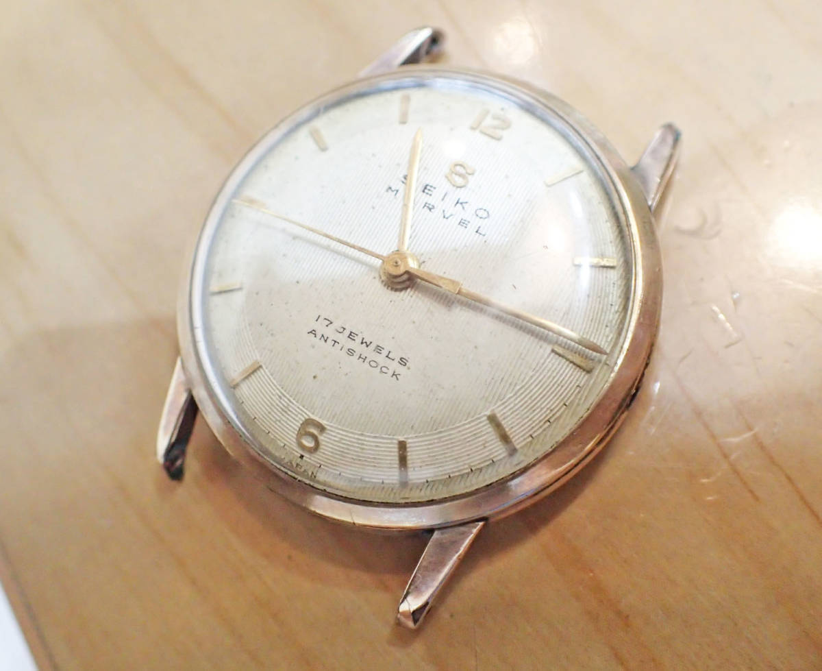 Seiko Marvel 美品 アンティーク 手巻 マーベル 蛇S 14K GF