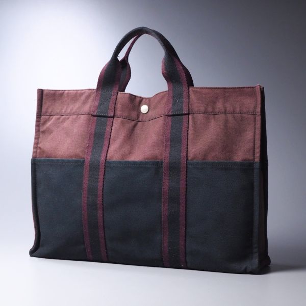 TE1044//フランス製 エルメス/HERMES フールトゥMM/キャンバストート 