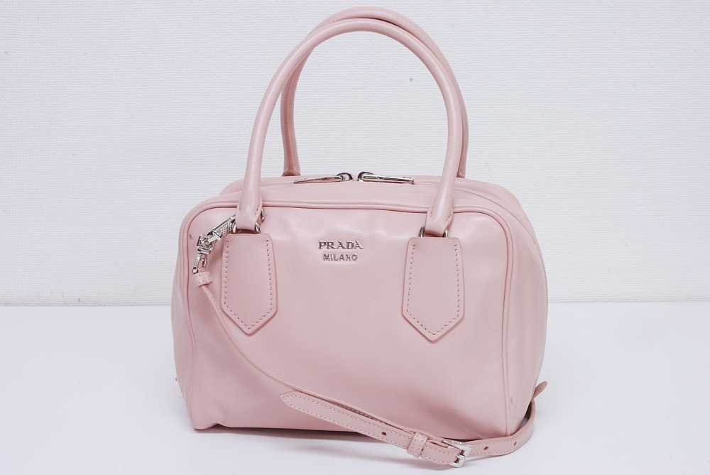プラダ ソフトカーフ レザー 2WAY ミニボストンバッグ ハンドバッグ ショルダーバッグ 1BB011【正規品】