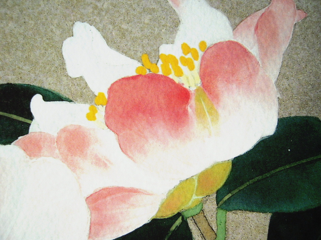 森田りえ子(梨慧) リトグラフ2点 椿/桜 版上サイン」画像を見て下さい
