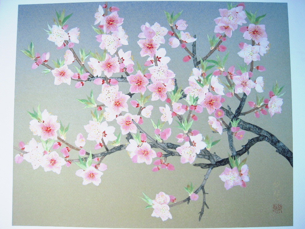森田りえ子(梨慧) リトグラフ2点 椿/桜 版上サイン」画像を見て下さい