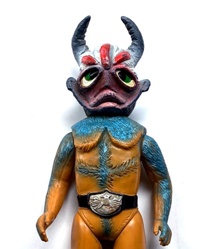 旧バンダイ【仮面ライダー 怪人 地獄サンダー】当時物 ソフビ｜ビンテージ