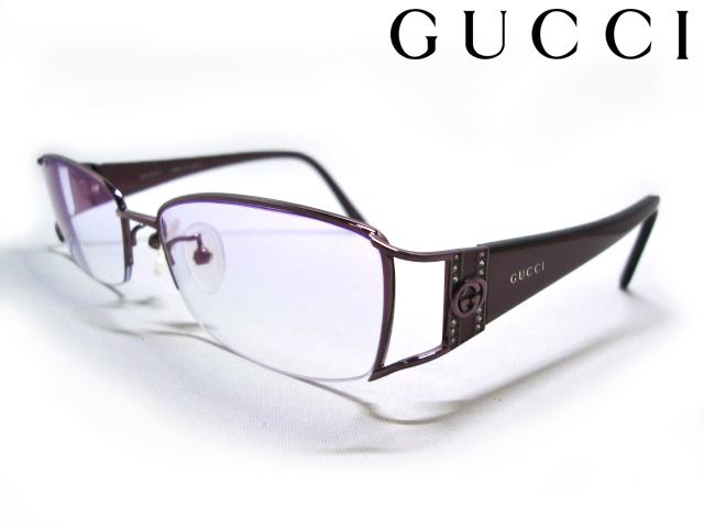 定3.7万 日本製GUCCIメガネGG8537JチタンTITANフレーム スクエア