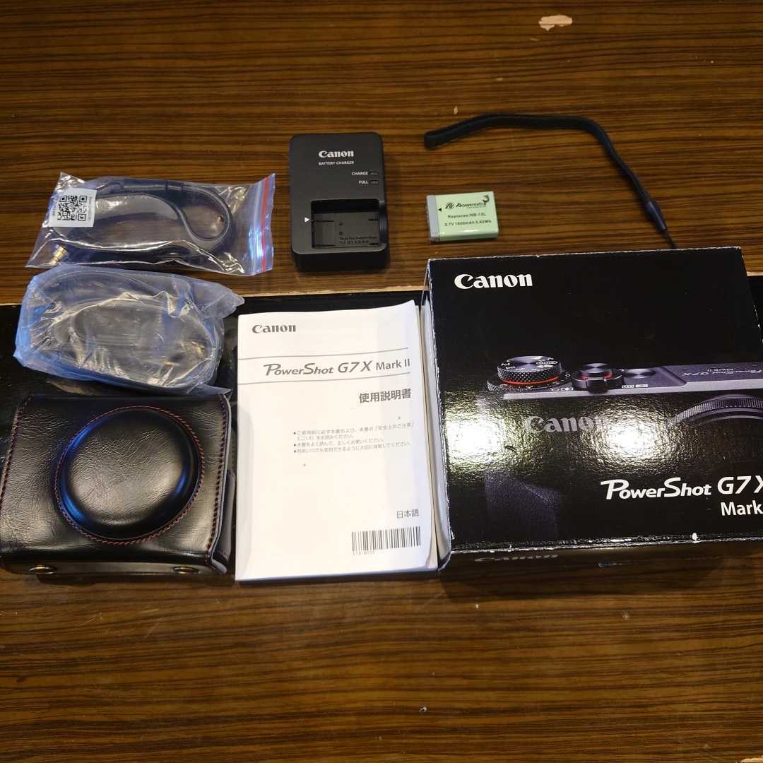 超美品)canon G7X markⅱ ケース、予備バッテリー付き Canon PowerShot