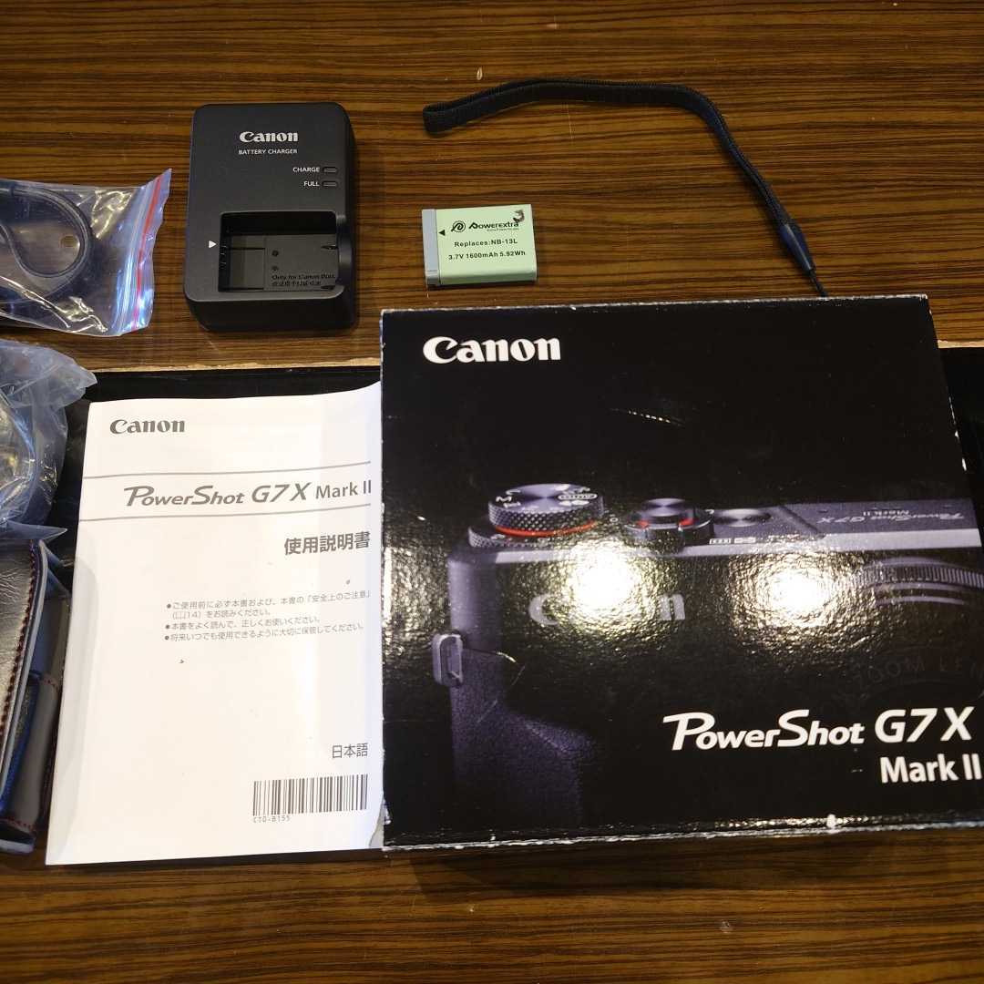 超美品)canon G7X markⅱ ケース、予備バッテリー付き Canon PowerShot