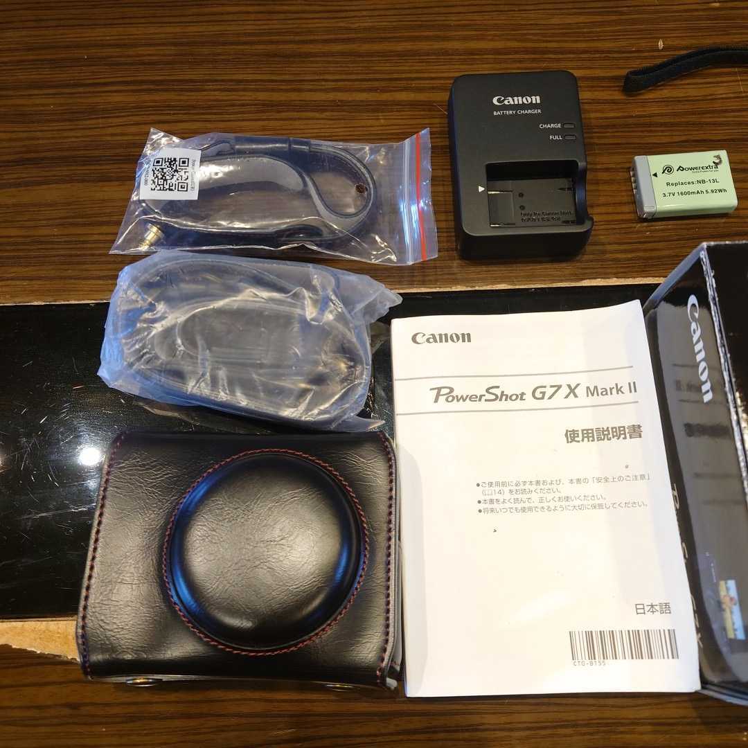 超美品)canon G7X markⅱ ケース、予備バッテリー付き Canon PowerShot