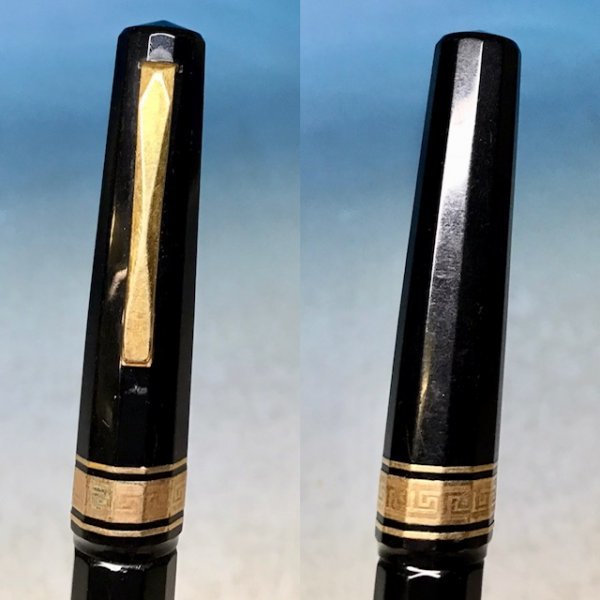 OMAS オマス Milord ミロード 雷文 × ブラック 万年筆 ペン先 585(14K
