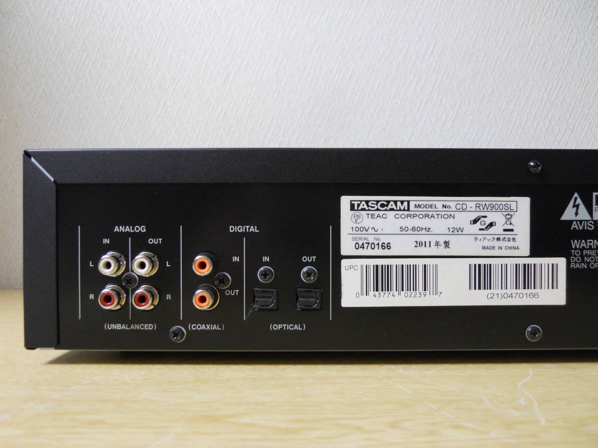 TASCAM 組立てる CD-RW900SL TEAC リモコン 電源ケーブル