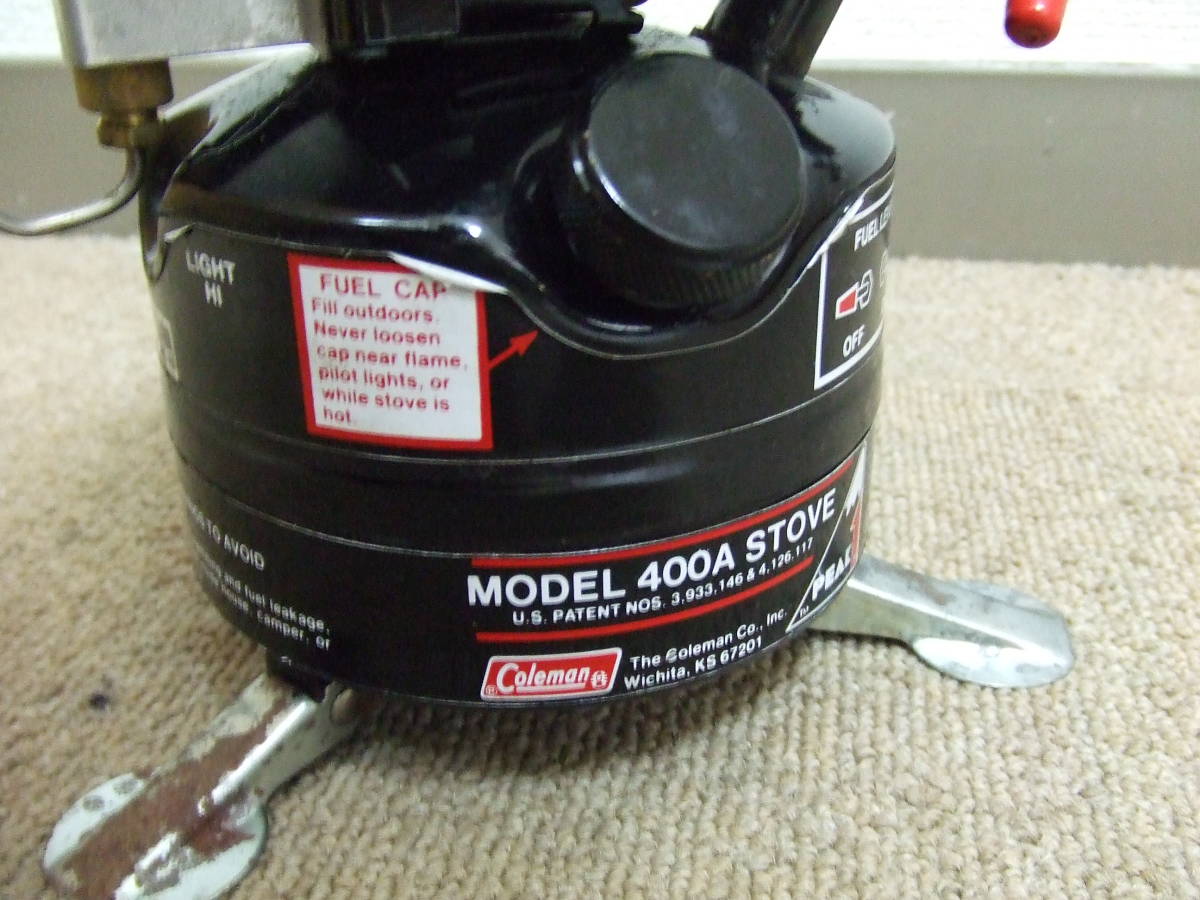 X293 Coleman コールマン PEAK1 MODEL 400A STOVE シングルバーナー