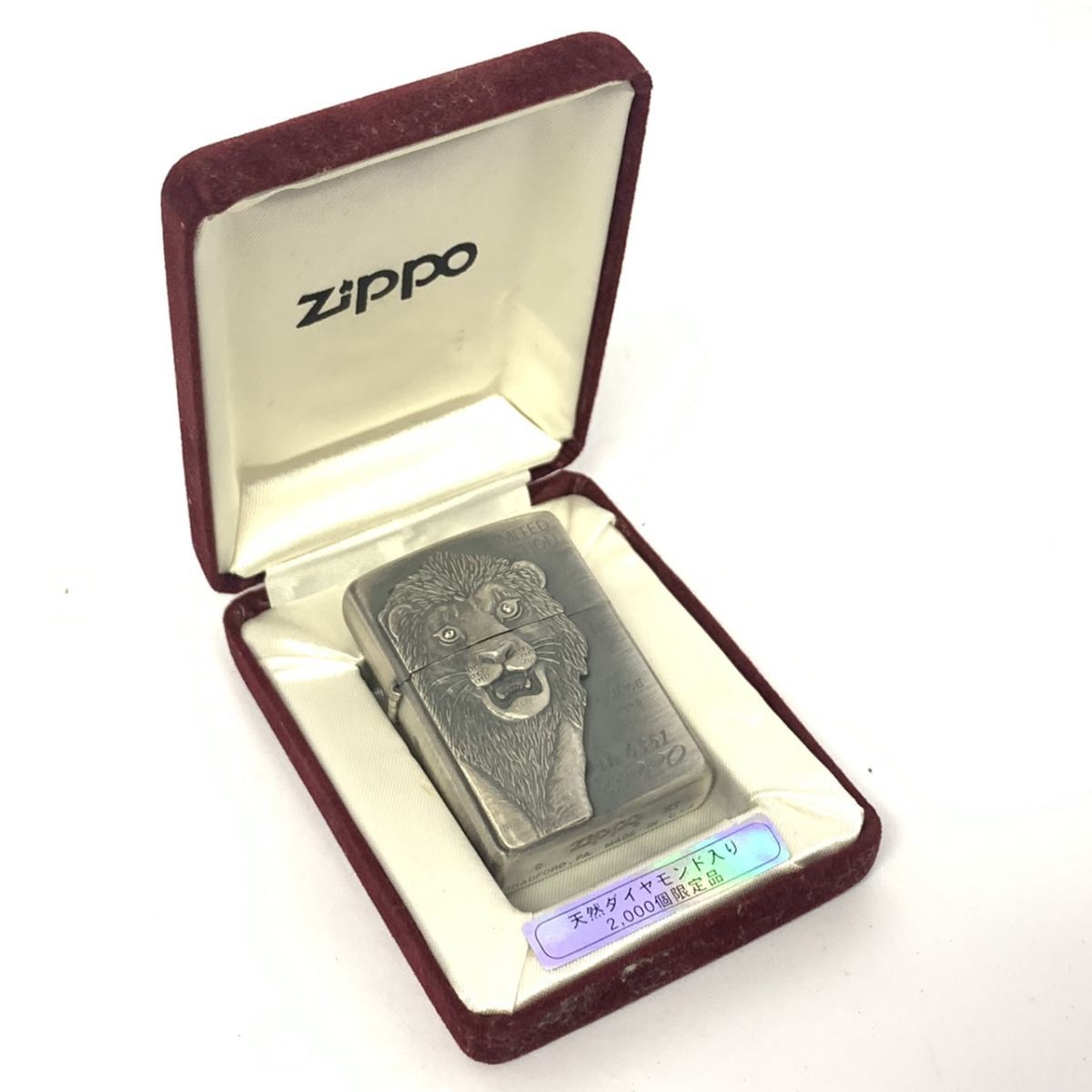 K908-A24-101△【未使用】 Zippo ジッポ ダイヤモンド ライオン 
