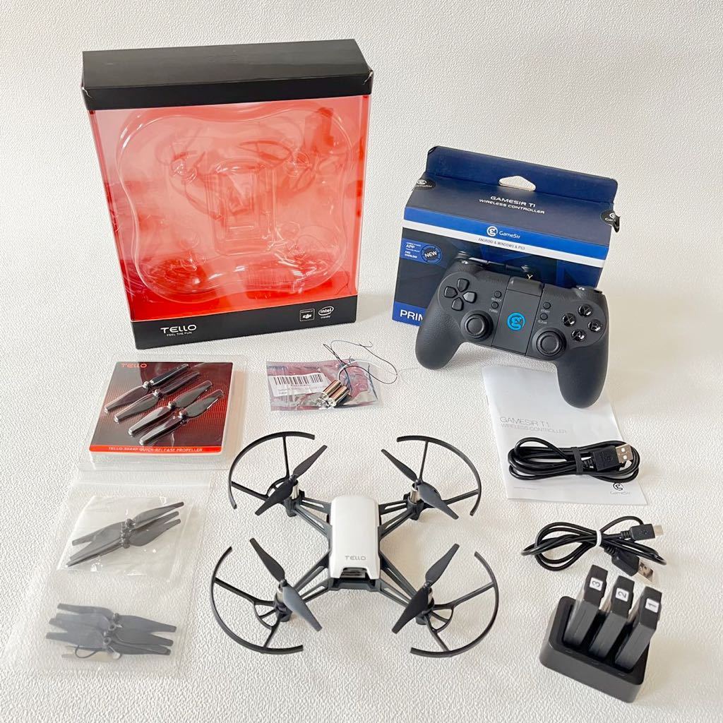 ドローンDJI TELLO ➕コントローラーセット 送料込】ドローン Tello +コントローラ+予備パーツセット ドローン