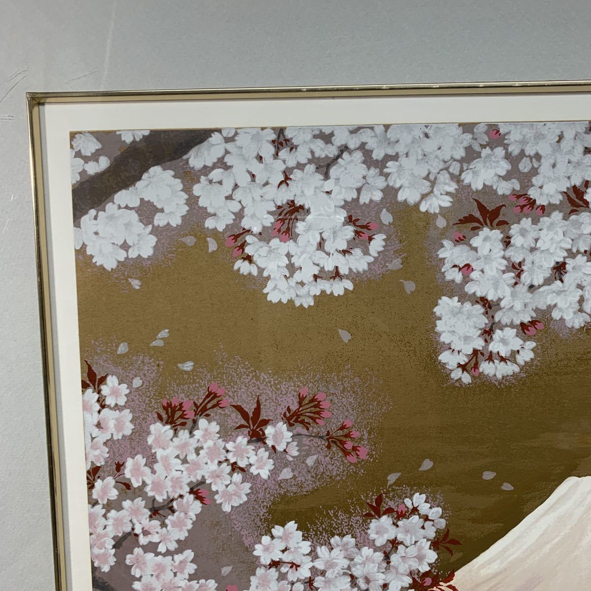 あいはら友子「金運満開富士」オリジナル・シルク版画 シルク 