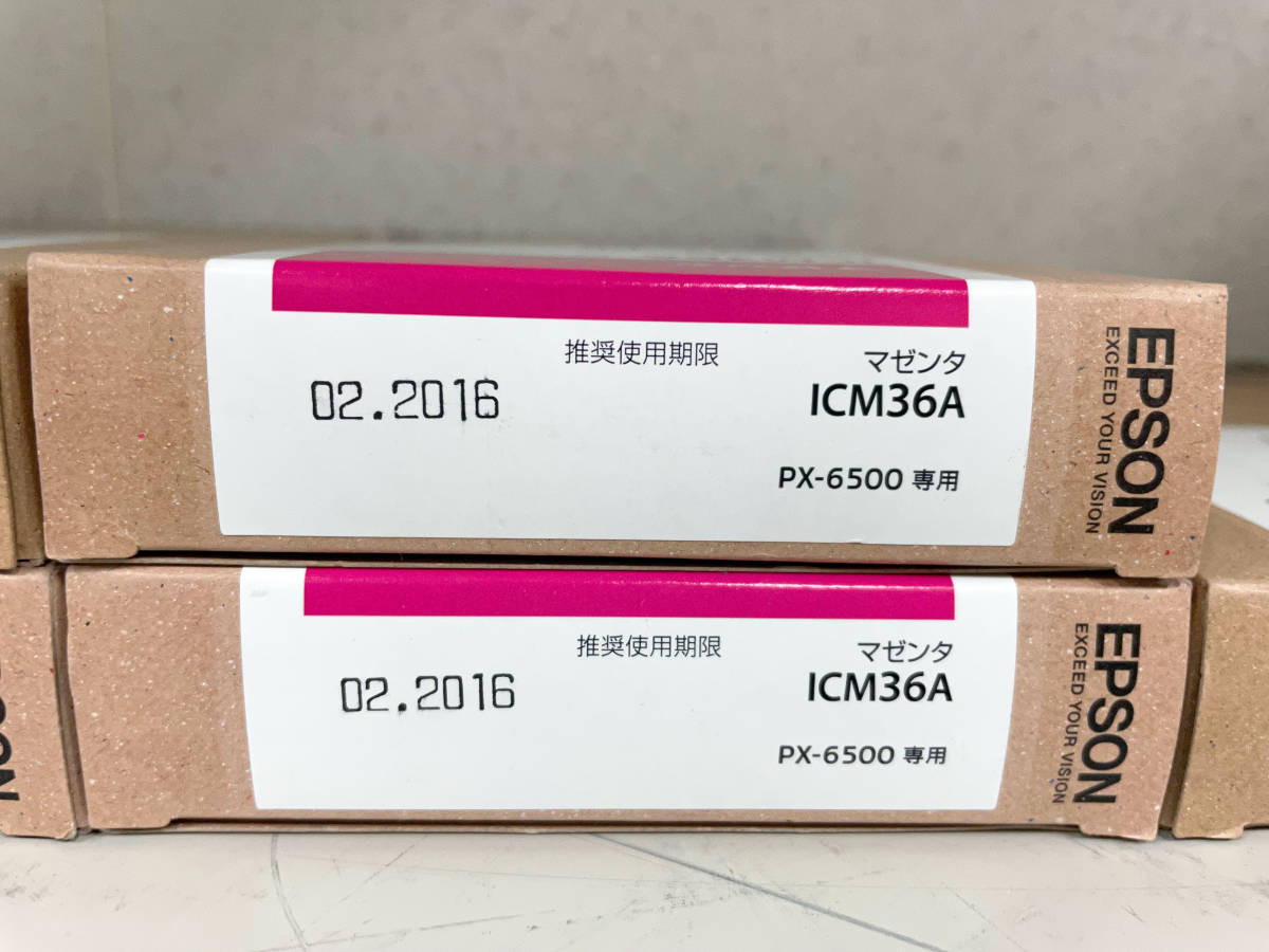 EPSON エプソン インクカートリッジ PX6500/6550純正 5種セット EPSON IC36Aシリーズ（PX-6500/6550用 ）の未使用純正インクセット合計