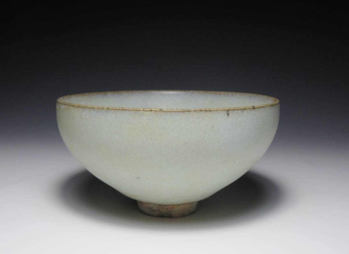 中国美術 明代 月白窯 時代物 紫斑紋均窯 青瓷杯 工芸品 陶芸 【公式通販】