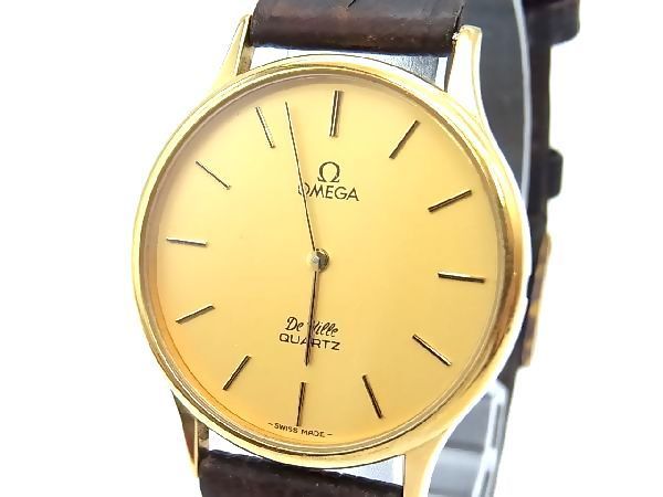 1円 □不動品□ OMEGA オメガ 1365 デビル リューズレス レザー