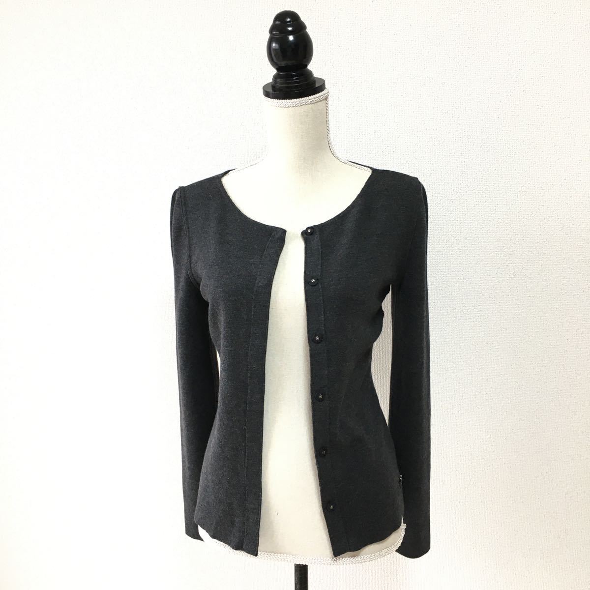 Foxeyフォクシー♡ブティックライン ロゴプレート ウールスカート42 美