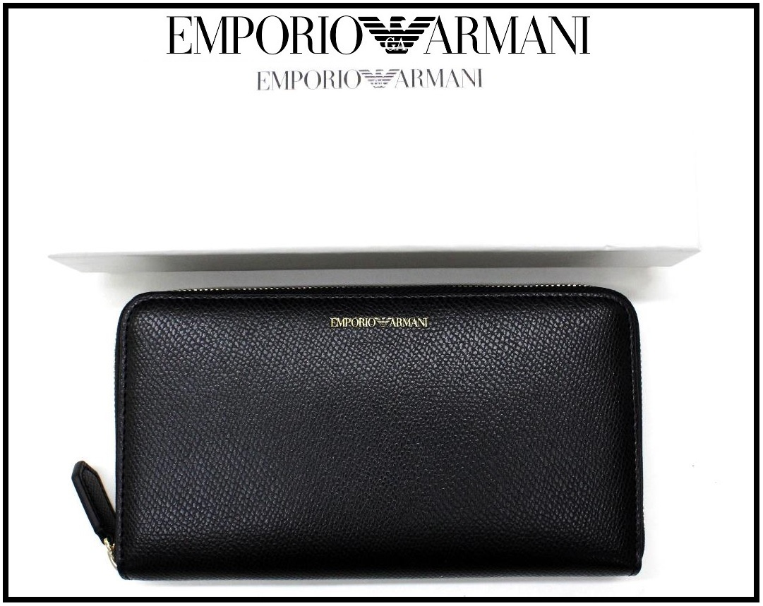 はかなり アルマーニ レザーラウンド長財布 Yzwek M メンズ