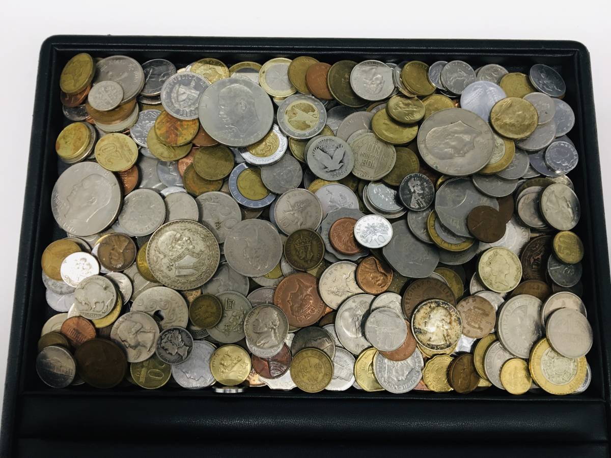 O5-238 外国銭 外国古銭 おまとめ 約2.1Kg 海外銭 硬貨 【未選別・未洗浄】