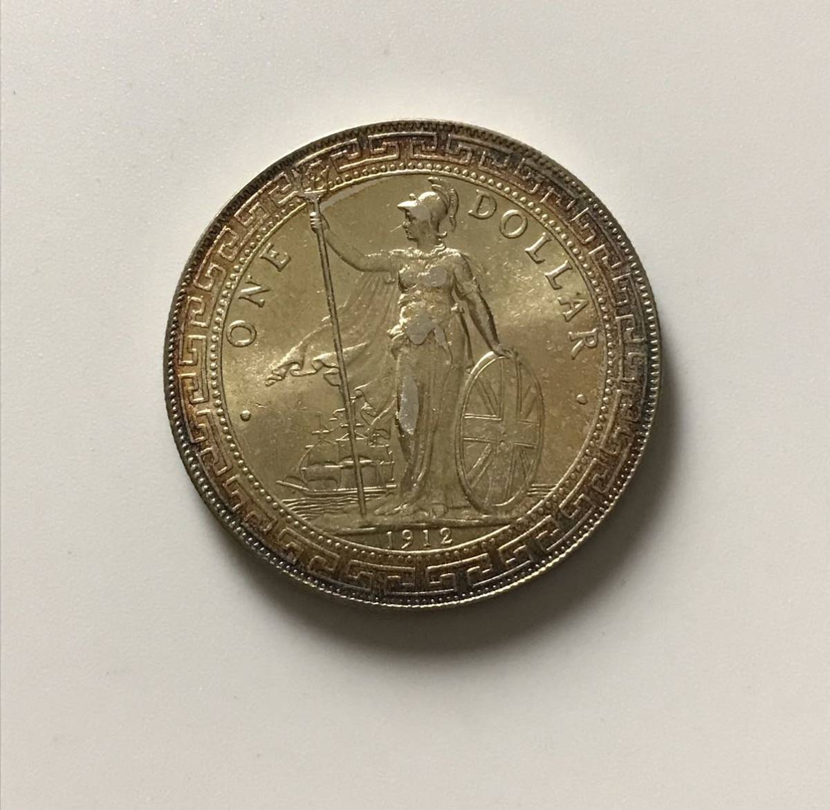 英領 香港 壹圓銀幣 1ドル銀貨 1911年 26.7g 39.0mm 比重