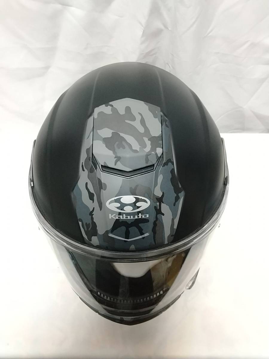 Mサイズ 中古 OGK カブト KABUTO システム ヘルメット KAZAMI 迷彩