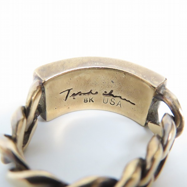 TENDERLOIN/テンダーロイン 8K/8金/ゴールド T-ID RING/IDプレート 