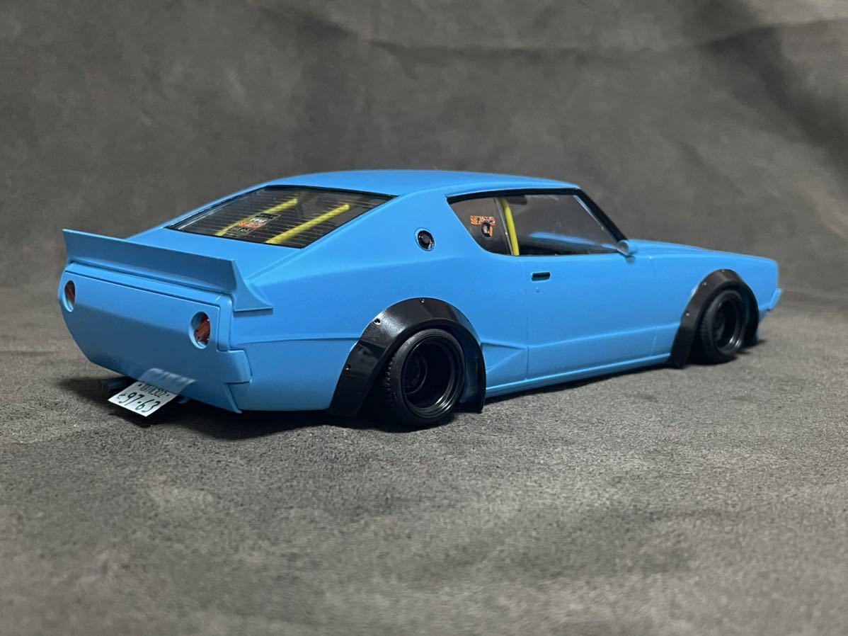 アオシマ　ケンメリ街道レーサープラモデル アオシマ 1/24リバティーウォーク ケンメリ 旧車 完成品 街道レーサー
