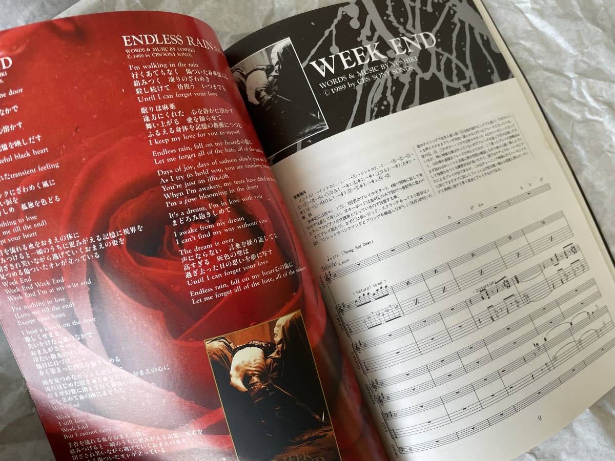 バンドスコア X “WEEKEND / ENDLESS RAIN “ 1990年 X JAPAN(楽譜