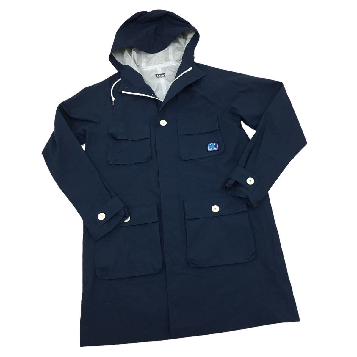 C228 HELLY HANSEN ヘリーハンセン ナイロンコート 薄手 ロングコート 