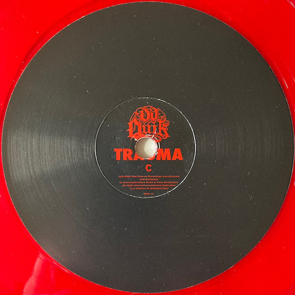 DJ Quik Trauma TRAUMA 2LP Music QUIK .com – INSTRUMENTALS | RED LP