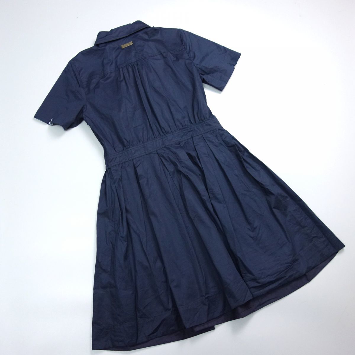 美品 ブルーレーベルクレストブリッジ ストレッチ プリーツ フレア 