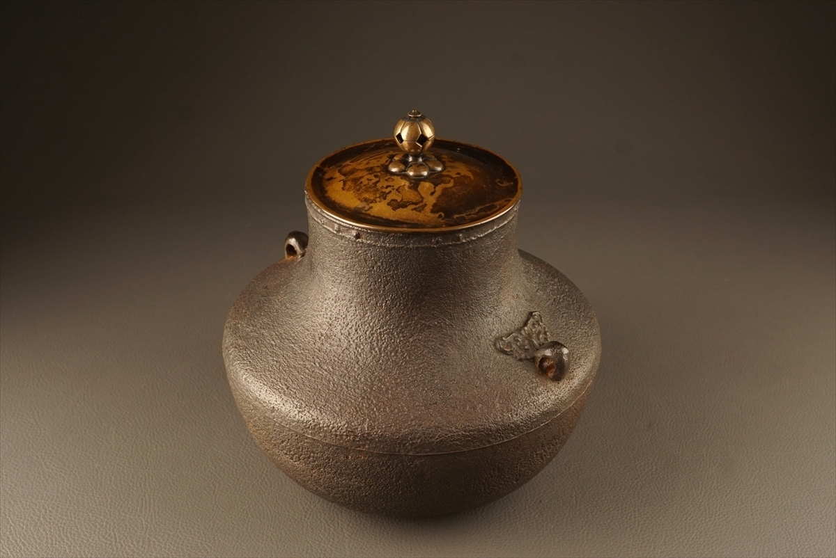 千寿】釜師 畠春斎 累座車軸形釜◇共箱付/茶道具/古美術/a66(釜)｜売買 