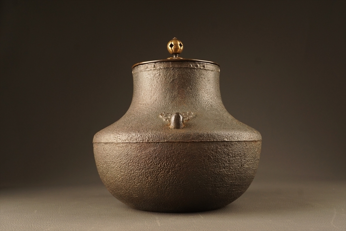 千寿】釜師 畠春斎 累座車軸形釜◇共箱付/茶道具/古美術/a66(釜)｜売買 