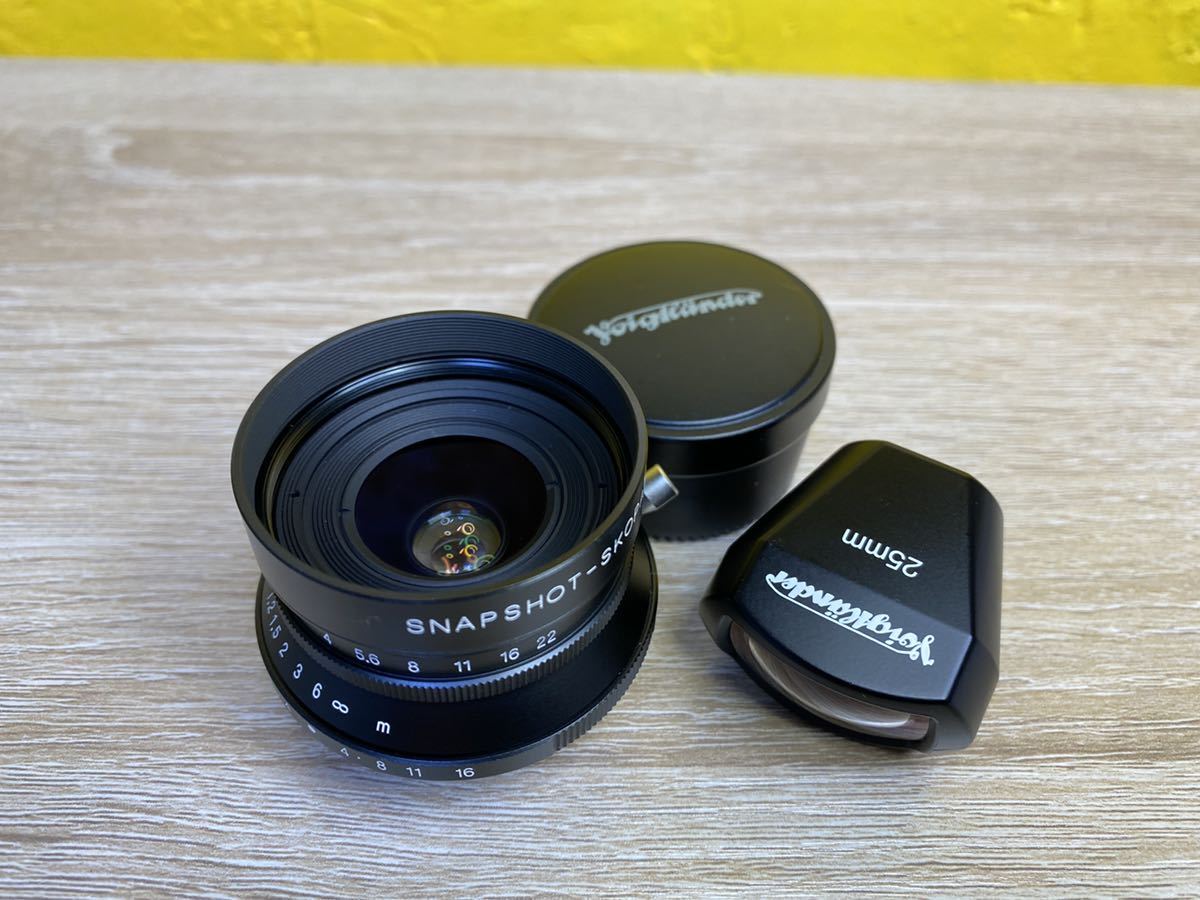 【セット売り】 Voigtlander SKOPAR 25mm F4 ＋ 25mm Finder Black ファインダー　フォクトレンダー　コスパー　セット　l39 Voigtlander Skopar 25mm Photo Video Black
