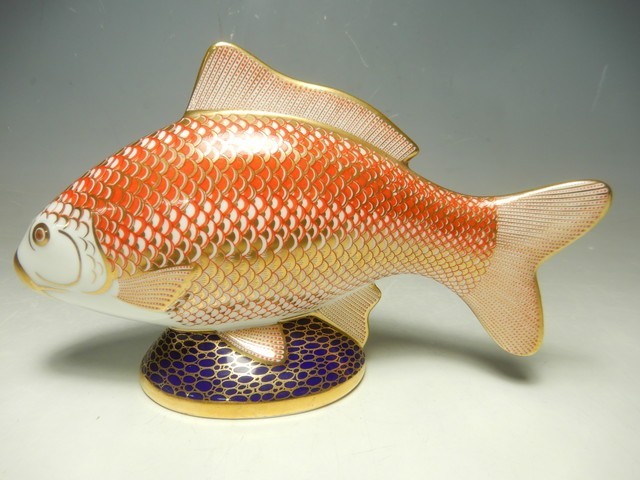 ロイヤルクラウンダービー コマドリ 置物 ペーパーウェイト