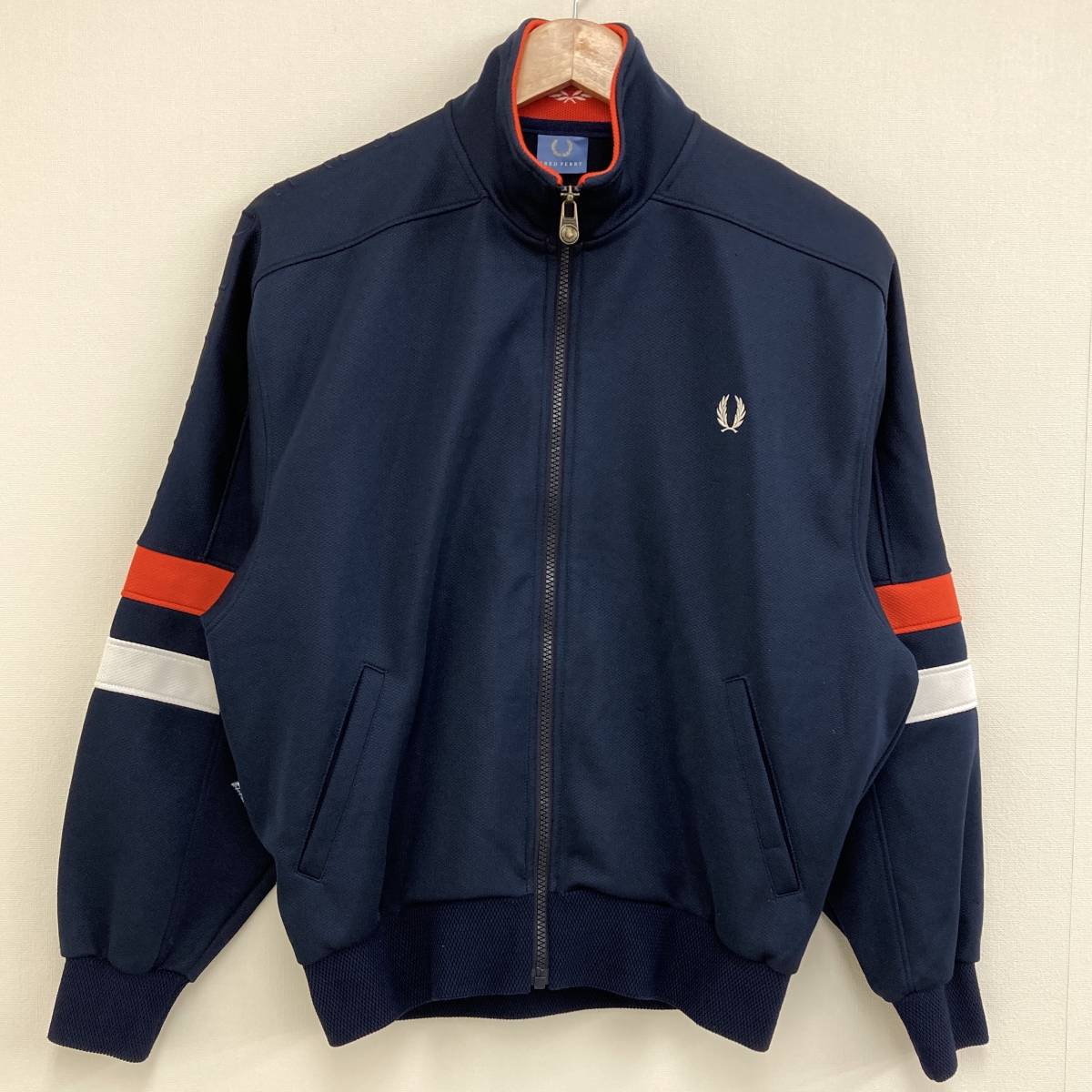 PERRY FRED フレッドペリー トラックジャケット ジャージ - ジャージジャケット紺メンズL 963：MIDNIGHT トラックトップ Taped Track Jacket(S Perry Fred テープロゴ ヴィンテージ