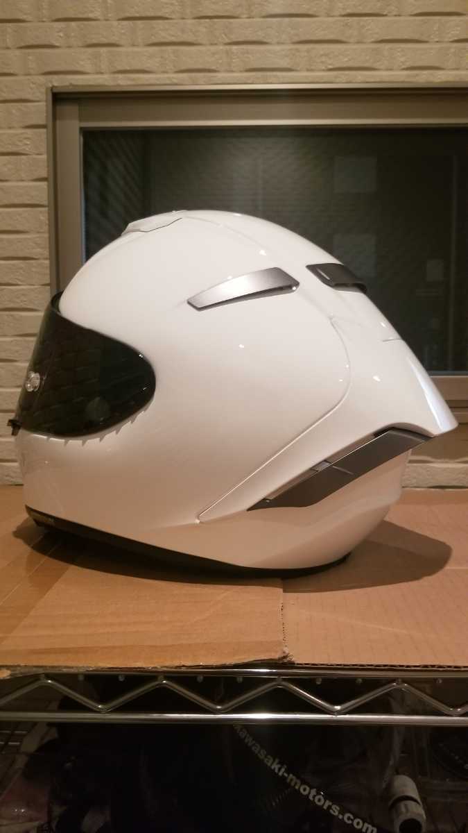 SHOEI X-Fourteen ホワイト！美品、ブルーミラーシールド付、サイズXL