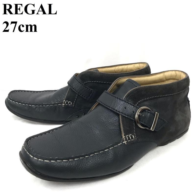 【未使用】REGAL ドライビングシューズ ローファー 25cm メンズ REGAL リーガル コンビレザー ドライビングシューズ レッド 25cm