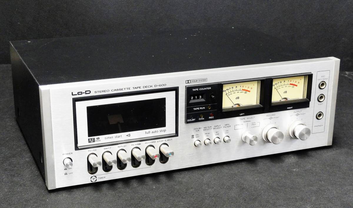 ☆1975年 Lo-D D-600 ステレオカセットデッキ 動作チェック済み品！