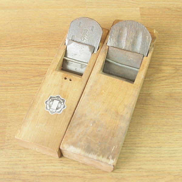 武蔵太郎 入魂鍛錬 鉋(カンナ・かんな)大工道具 深谷 月祥 鉋 カンナ かんな 2個セット 大工道具 かんな - 武蔵太郎 平